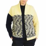 Cardigan No Exit yellow top black bottom