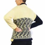 Cardigan No Exit yellow top black bottom2