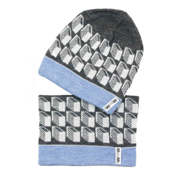 hatsnood Lasna gray top pale blue inside