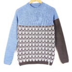 sweater Lasna blue top gray bottom