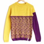 sweater City yellow top purple bottom