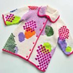 Rainbow Puddles Cardigan by Larissa Kondina<br> <small>A playful, scrap-friendly cardigan designed to spark your creativity.</small>