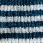 Stripes: Petrol-blue/White; Wool